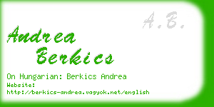 andrea berkics business card